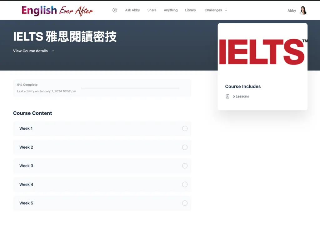 IELTS 雅思閱讀密技